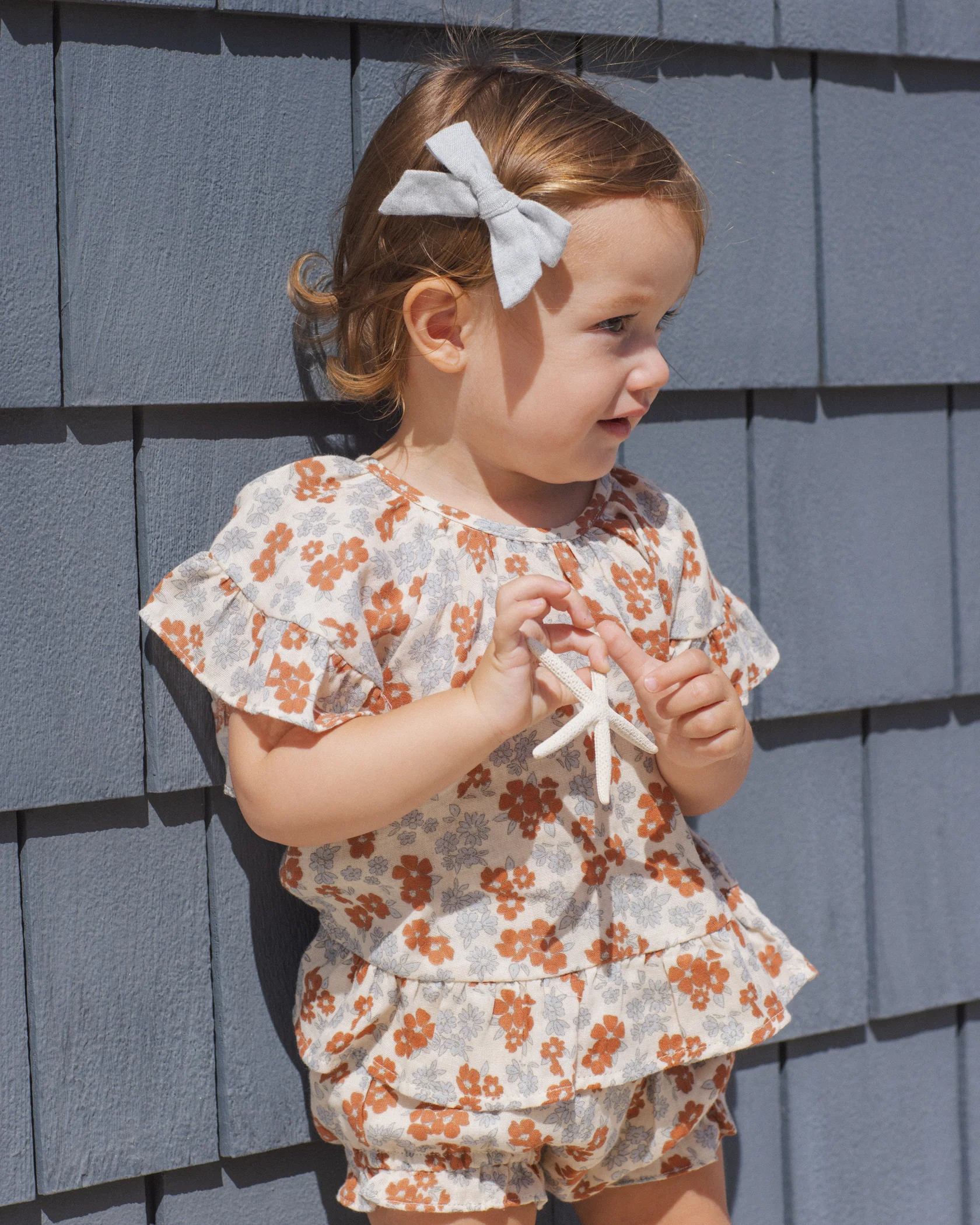 RYLEE + CRU Bows, Set Of 2 Heathered Light Blue - Persnickety Shop