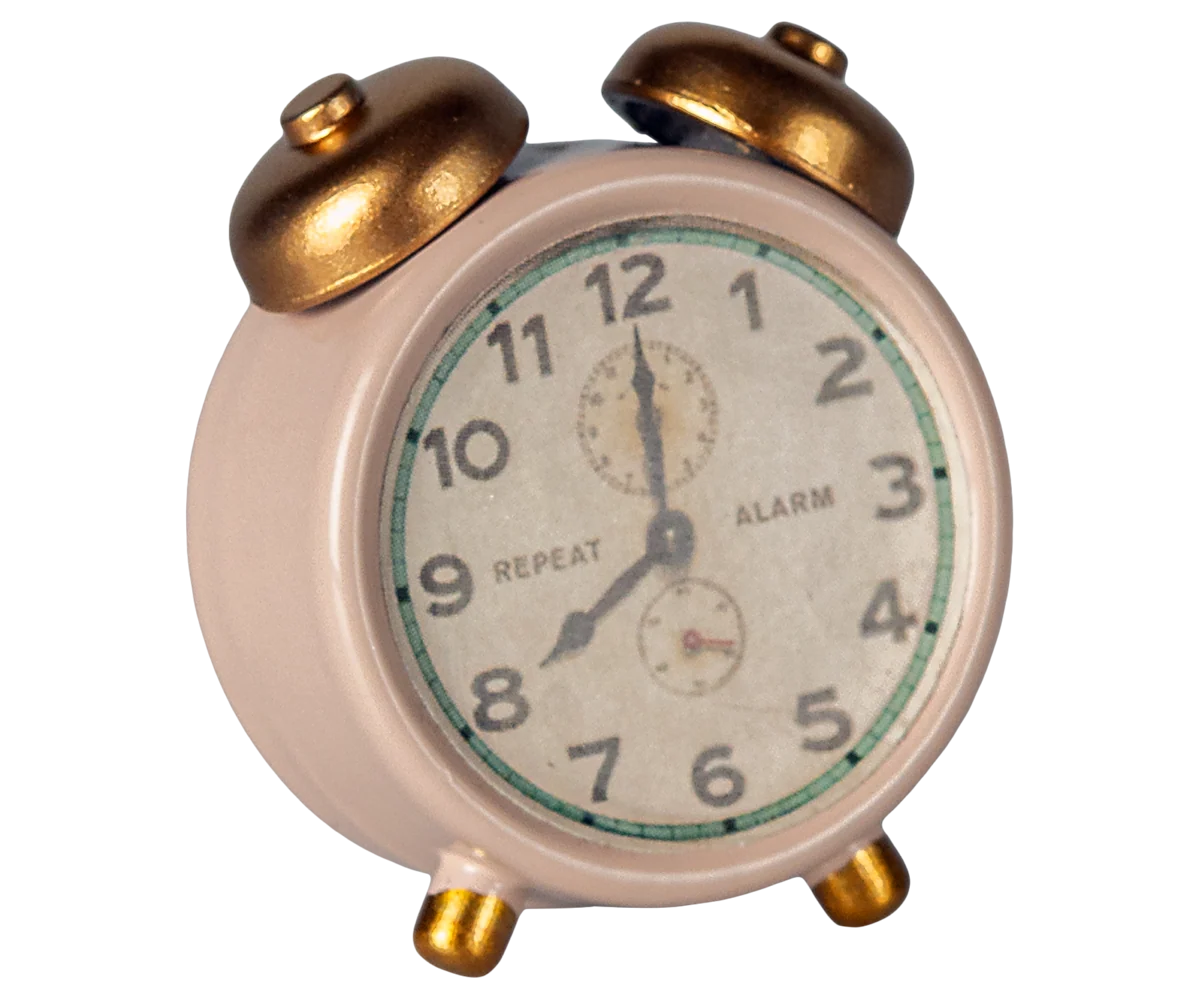 Maileg NEW Alarm clock, Mouse - Powder