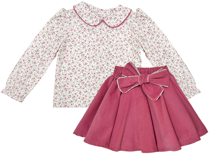 ZUCCINI TINY ROSES LAURIE SKIRT SET