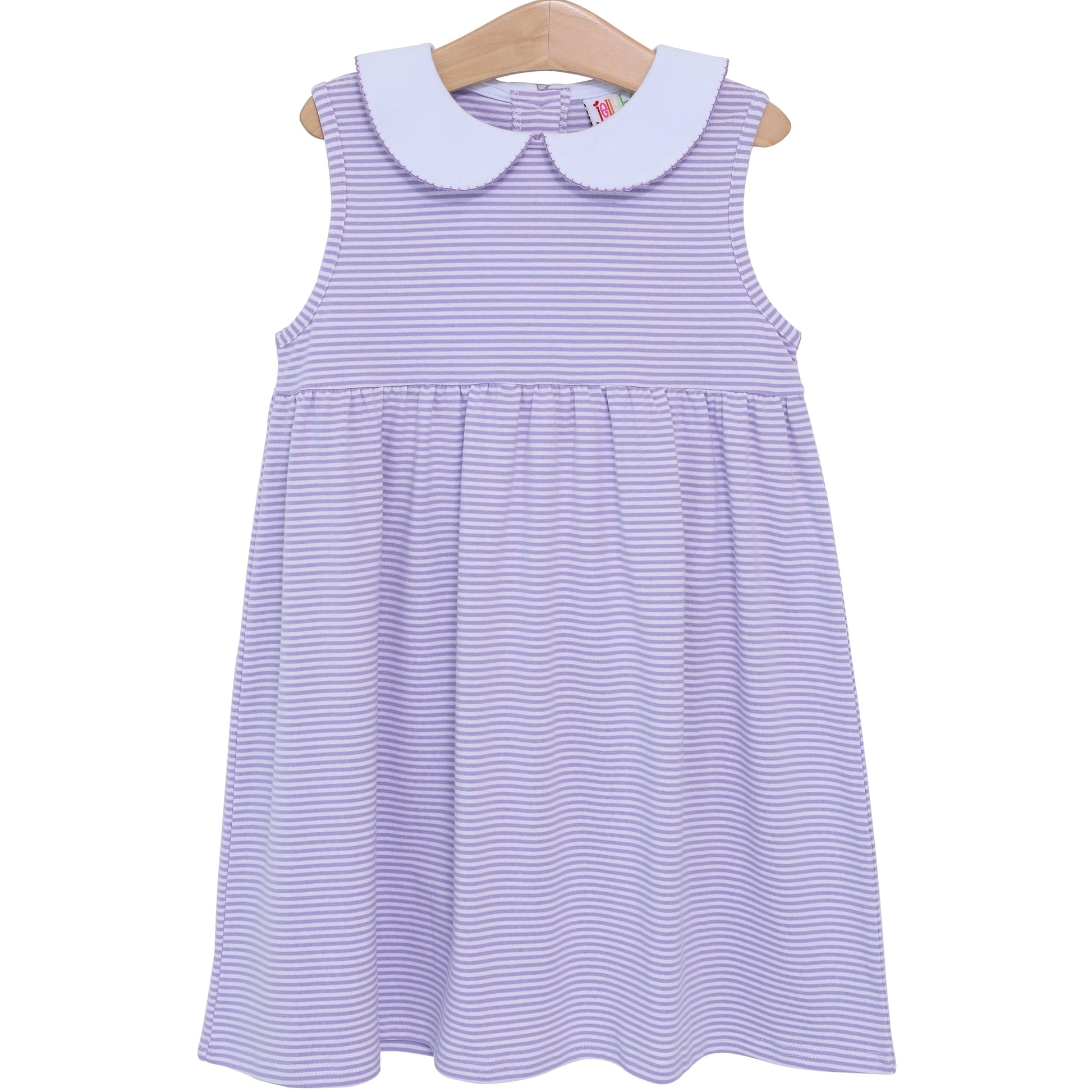 Jellybean Charlotte Sleeveless Dress- Lavender Stripe - Persnickety Shop