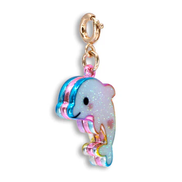 CHARM IT Gold Glitter Tie-Dye Dolphin Charm - Persnickety Shop