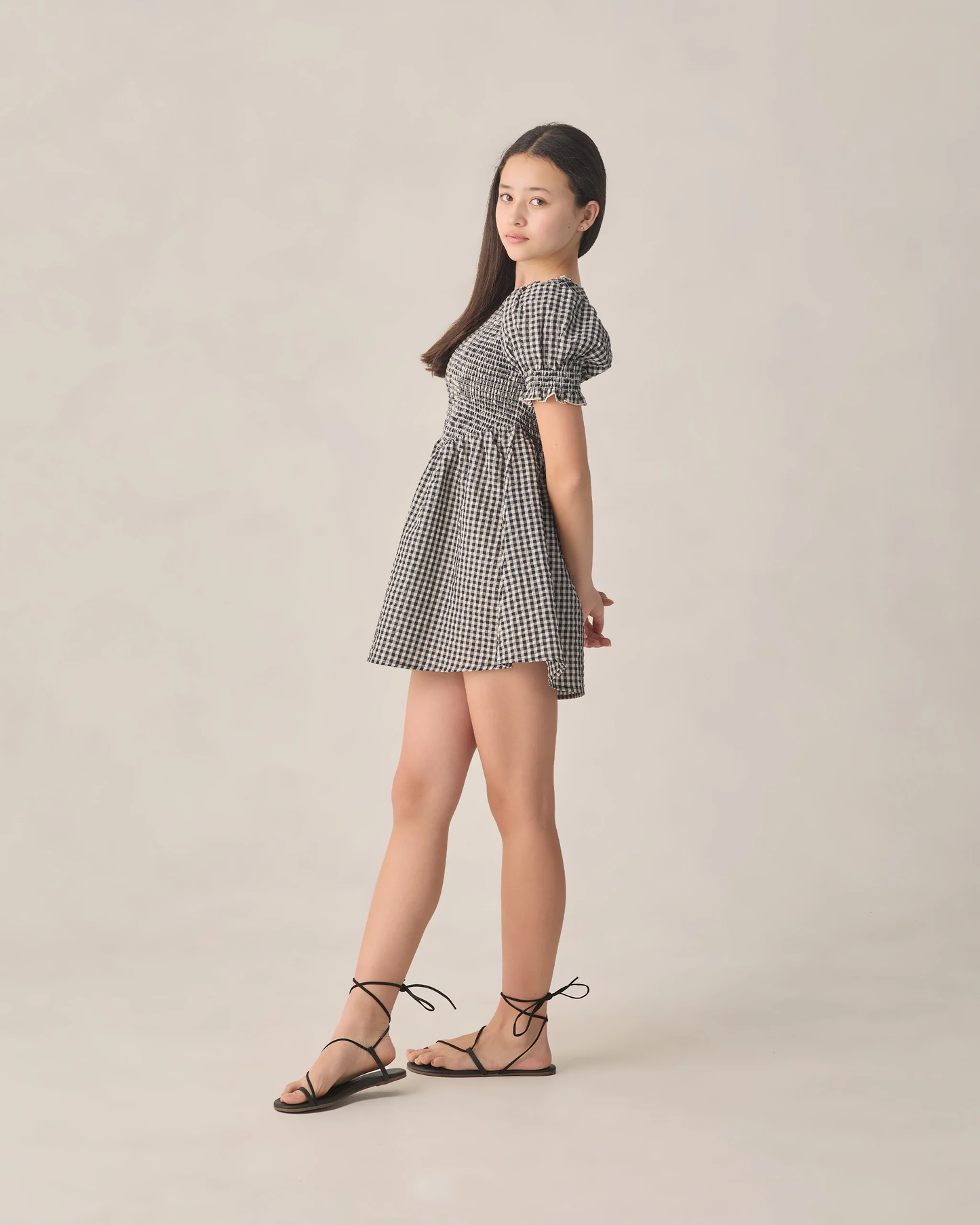 RYLE + CRU TEEN LOUISE DRESS BLACK CHECK - Persnickety Shop