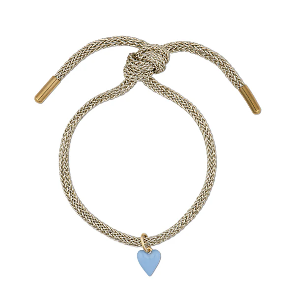 HART Gold Lurex Bracelet with Mini Heart Blue