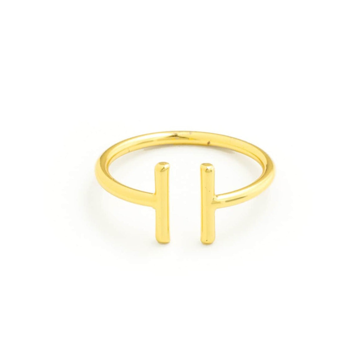 Simple Double Bar Adjustable Ring - Persnickety Shop