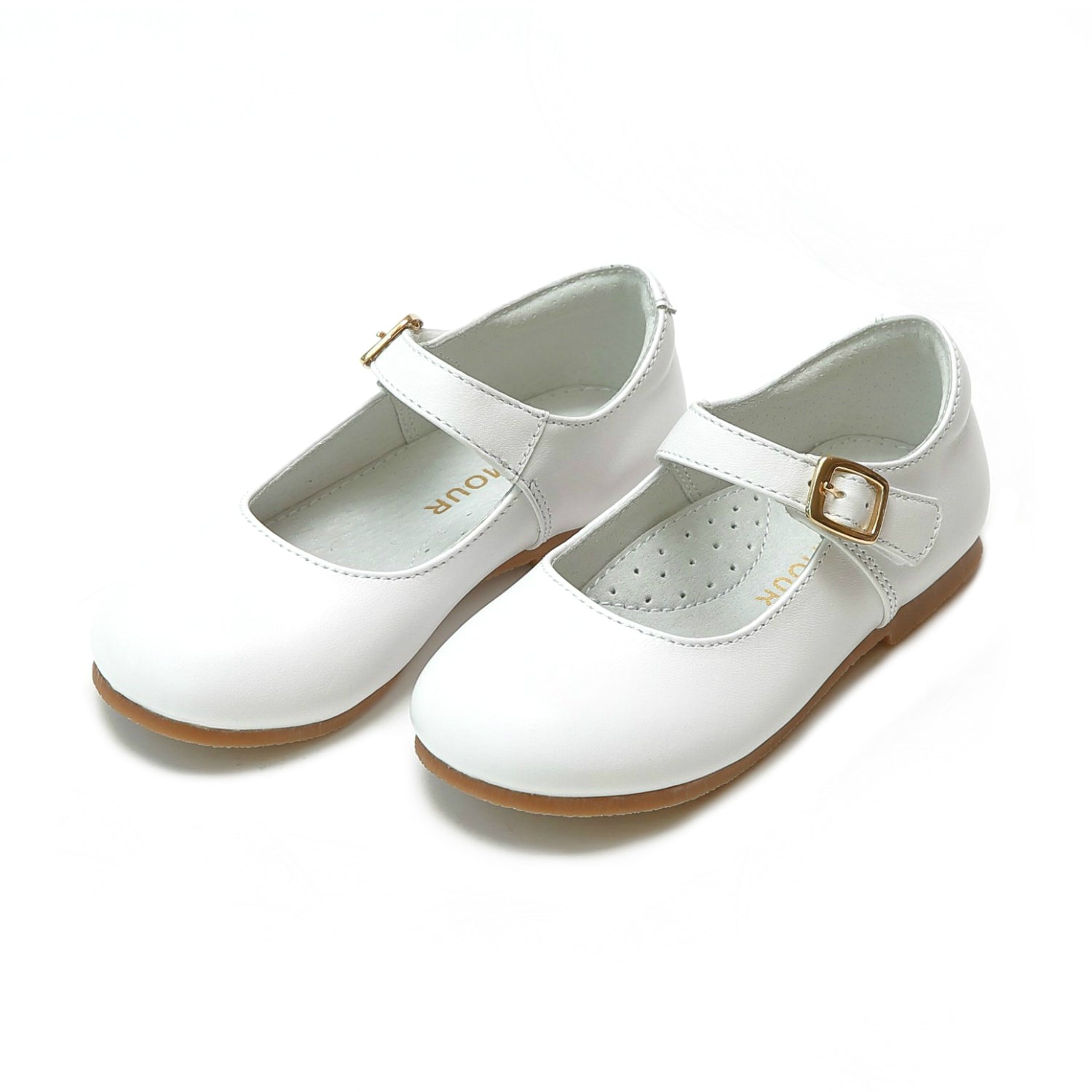L'Amour Rebecca Dressy Flat Pearlized White - Persnickety Shop