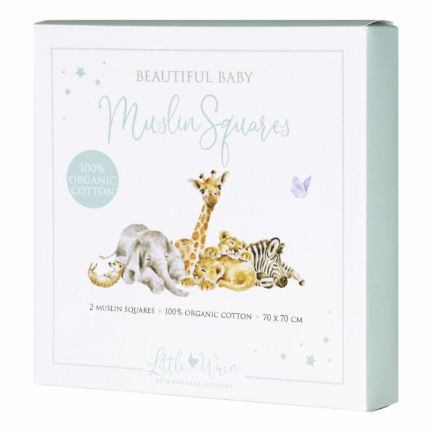 'LITTLE SAVANNAH' AFRICAN ANIMAL MUSLIN GIFT SET - Persnickety Shop