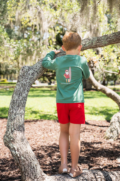 SALTWATER BOYS COMPANY GRAPHIC TEE-SURF SANTA