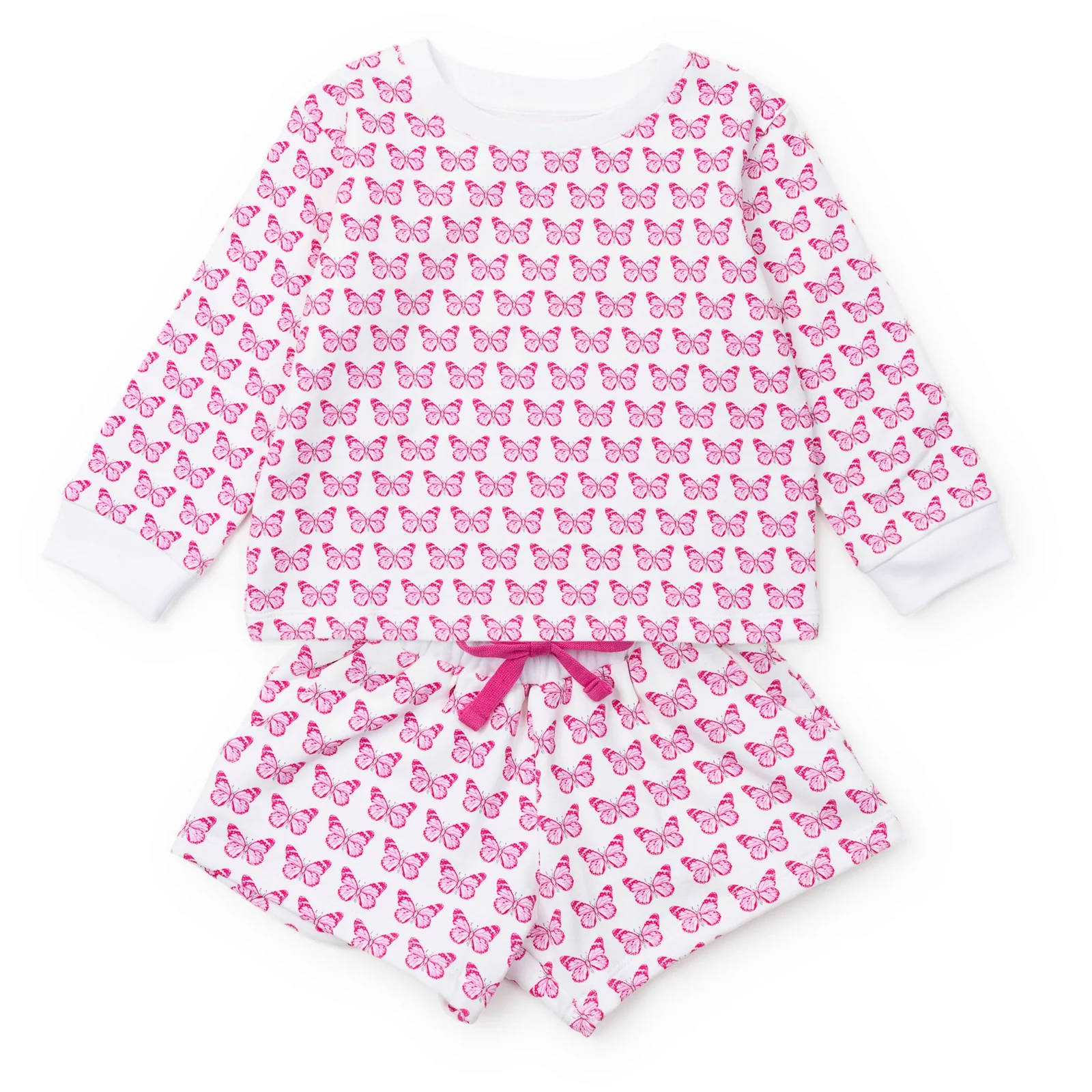 Lila and Hayes Stella Girls' Sweatshirt Short Set - Cartie Butterflies - Persnickety Shop