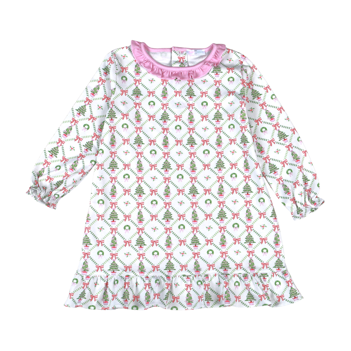 Baby Loren Christmas Trees Pima Dress