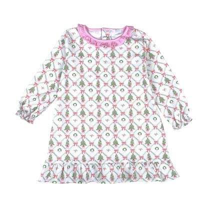 Baby Loren Christmas Trees Pima Dress