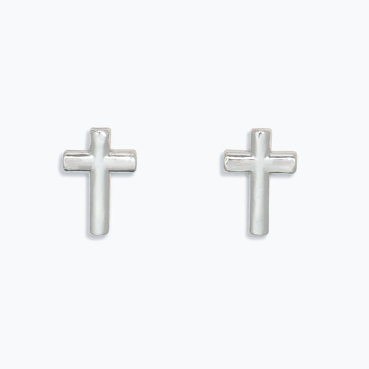 Earrings-Classic Silver Crosses