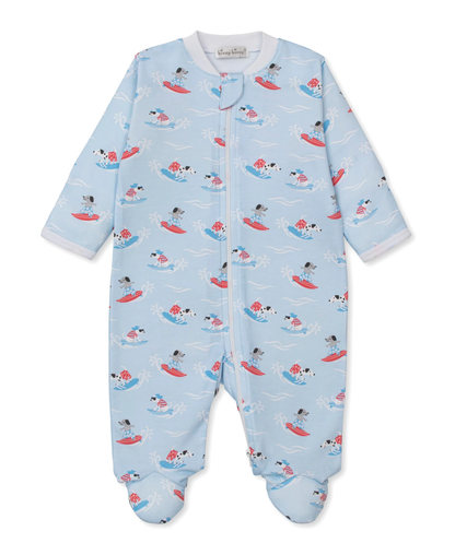 Kissy Kissy Beach Pups- Zip Footie - Persnickety Shop