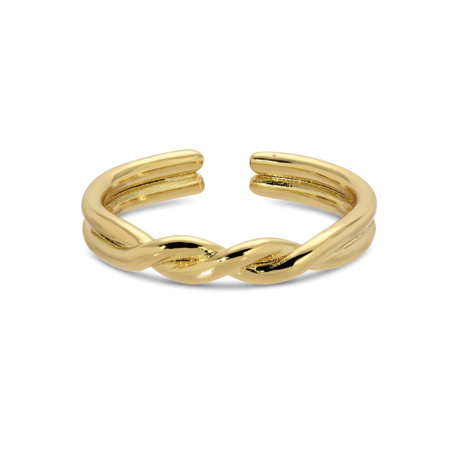 Simple Twist Adjustable Ring Gold