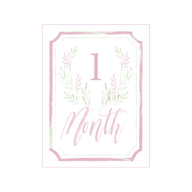 Hamner Hill Pink Floral Crest Milestone Cards - Persnickety Shop