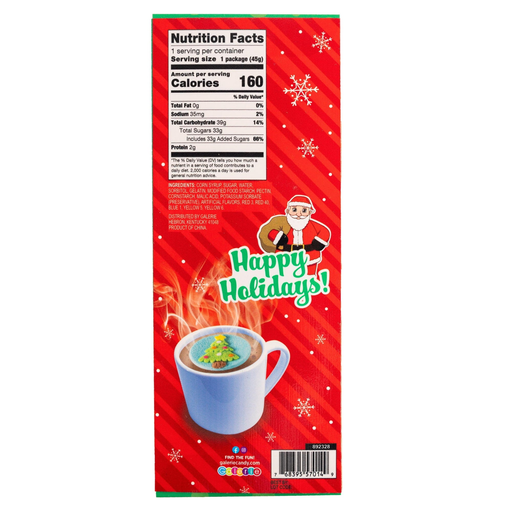 Galerie Christmas 3 Count Marshmallow Topper Gift Set, Dairy-Free, 1.59 oz