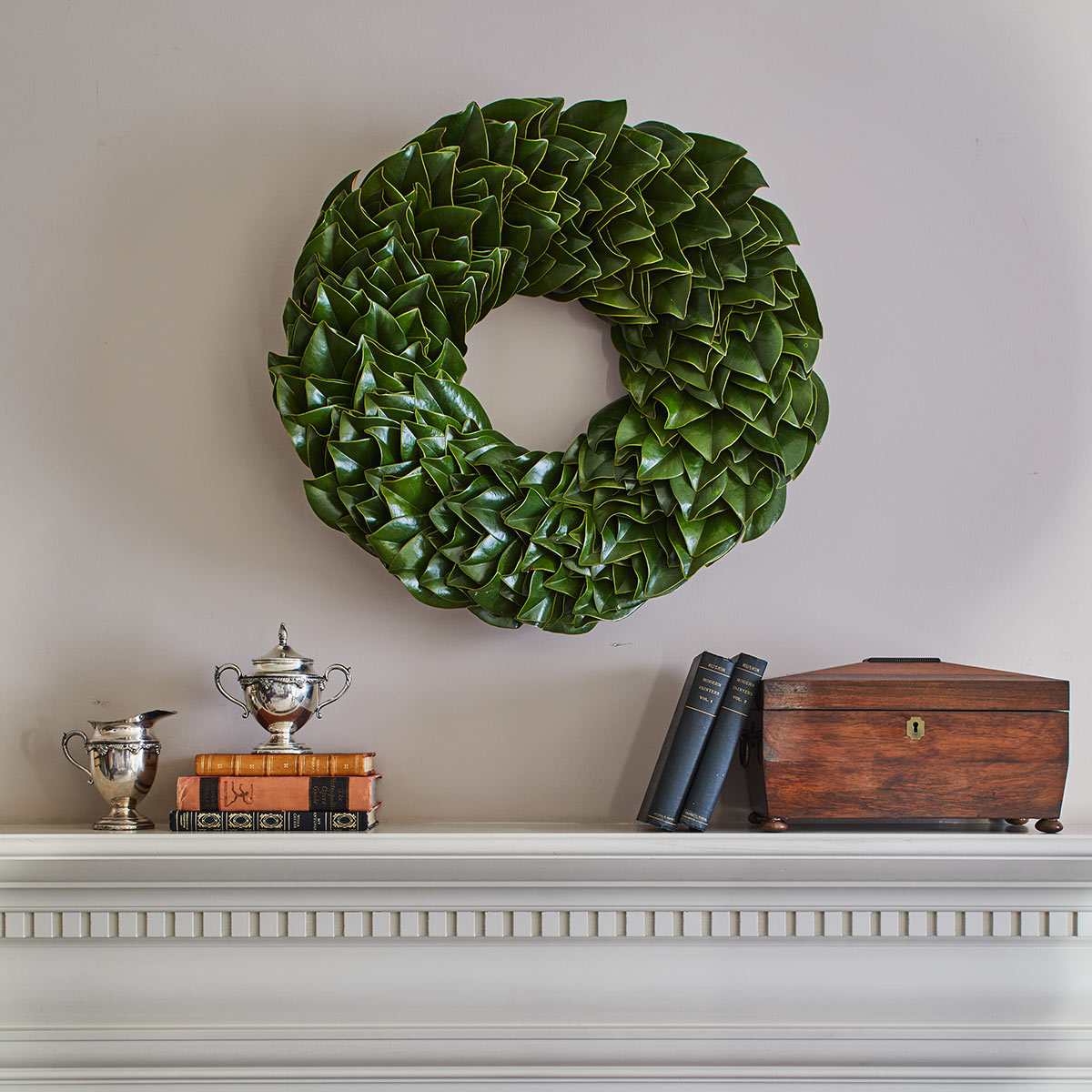 All Green Magnolia Wreath 24" - Persnickety Shop