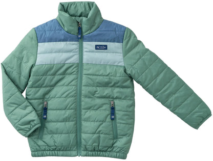 PRODOH Boys Puffer Jacket in Frosty Spruce Colorblock