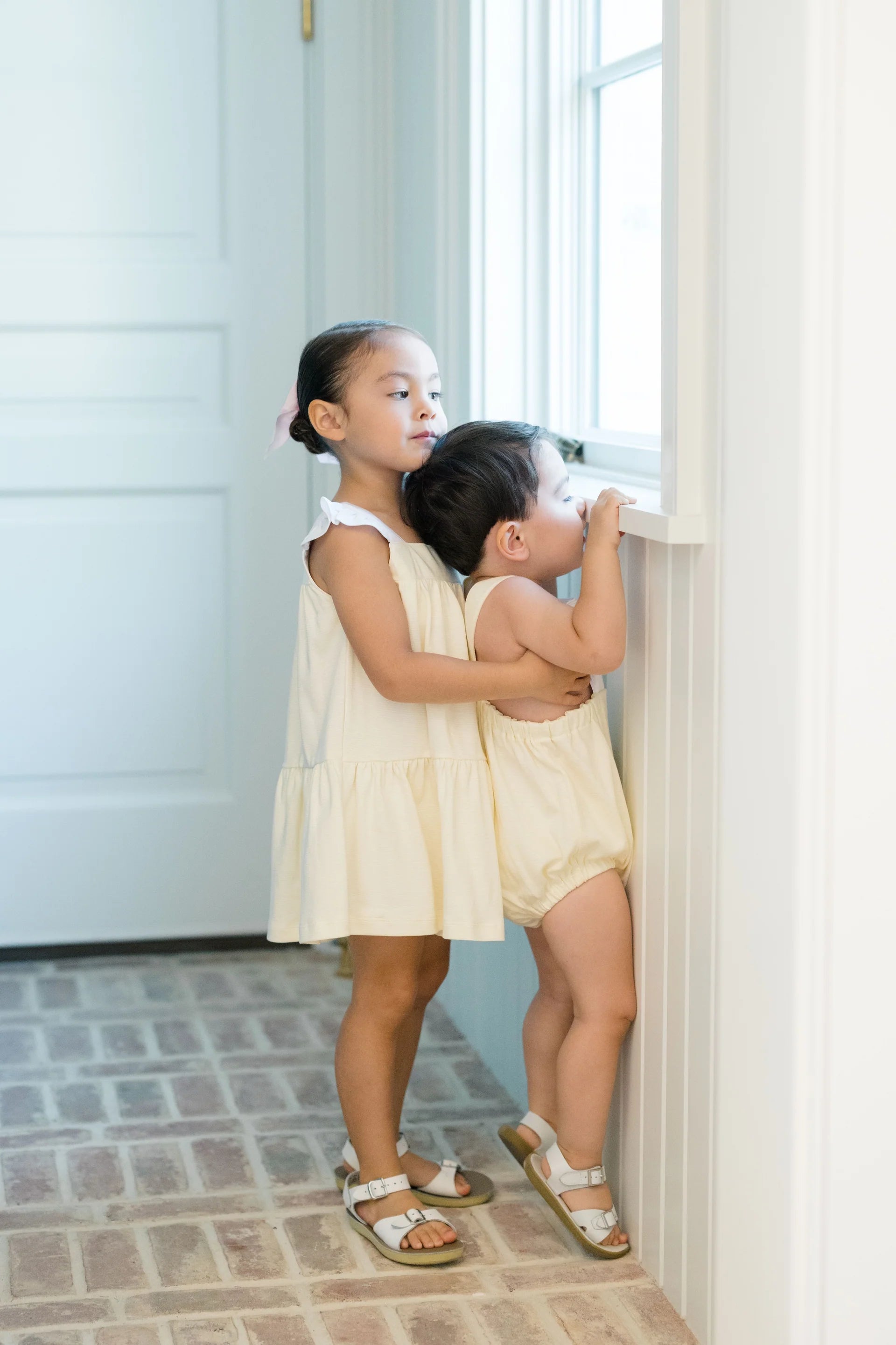 The Proper Peony | Yellow Stripe Boy Bubble - Persnickety Shop