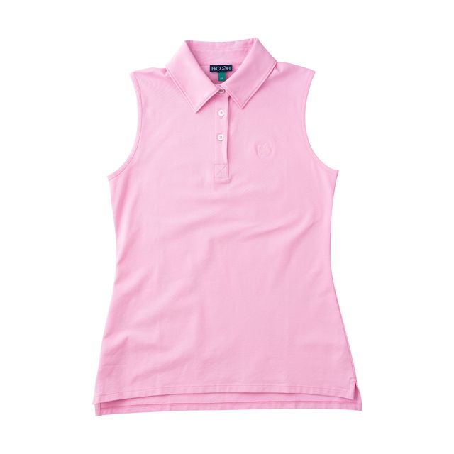 PRE-ORDER - PRODOH Girls' Sleeveless Solid Cotton Polo PF - Pink Frosting - Persnickety Shop