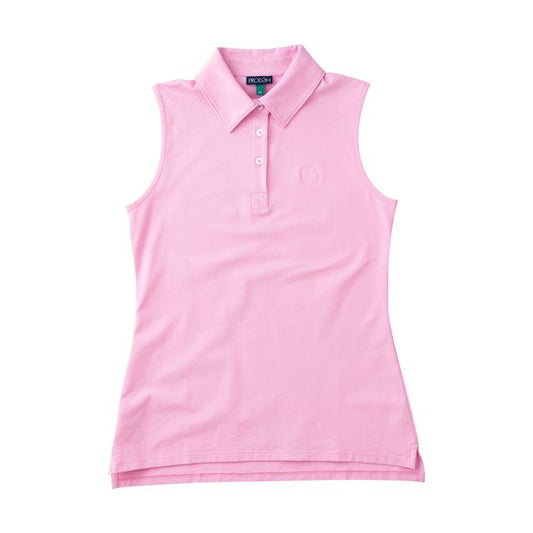 PRE-ORDER - PRODOH Girls' Sleeveless Solid Cotton Polo PF - Pink Frosting - Persnickety Shop