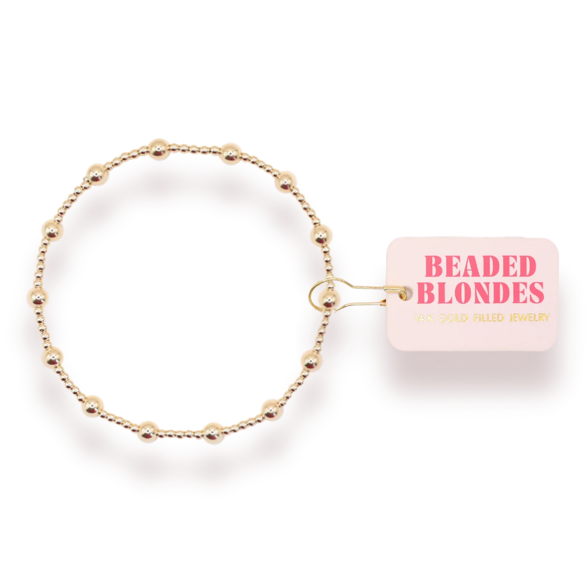 Beaded Blondes June Bracelet in Gold 6.75 inch