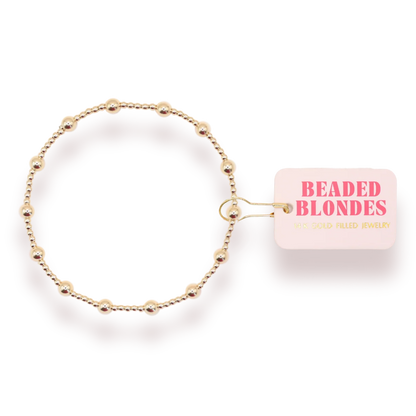 Beaded Blondes June Bracelet in Gold 6.75 inch