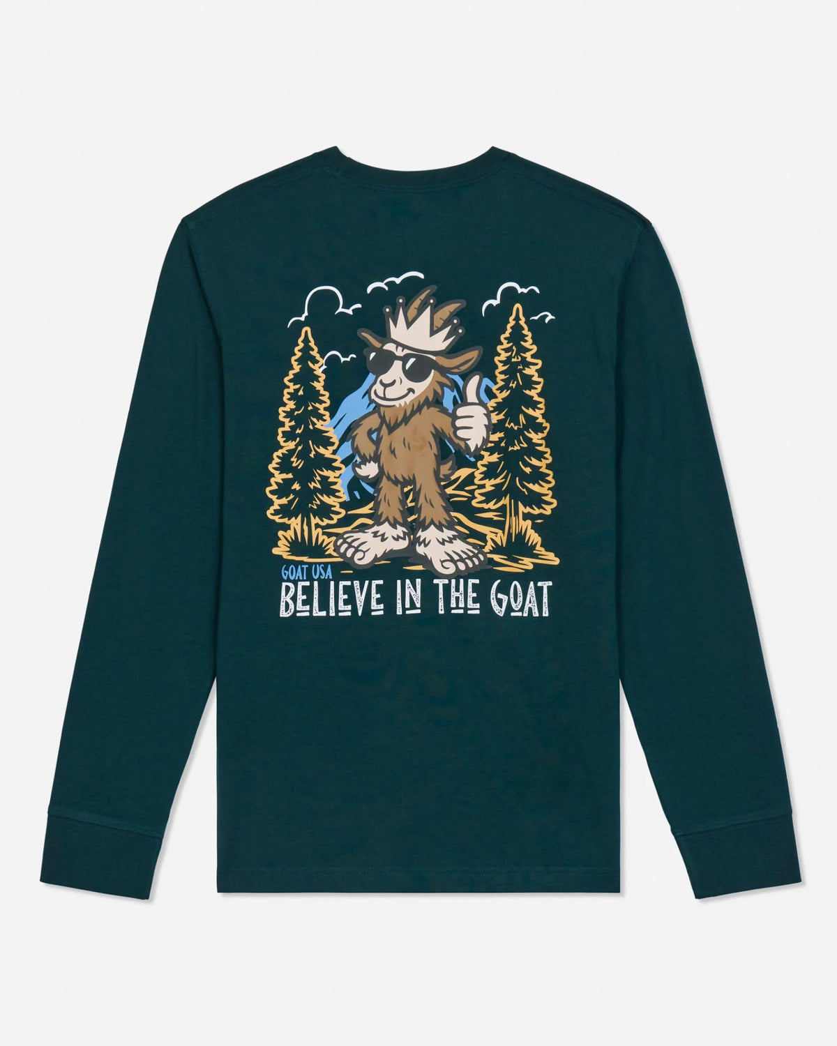 Goat Kids' Believe in the Goat Long Sleeve T-shirt: Sage