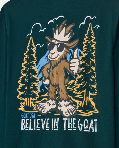Goat Kids' Believe in the Goat Long Sleeve T-shirt: Sage