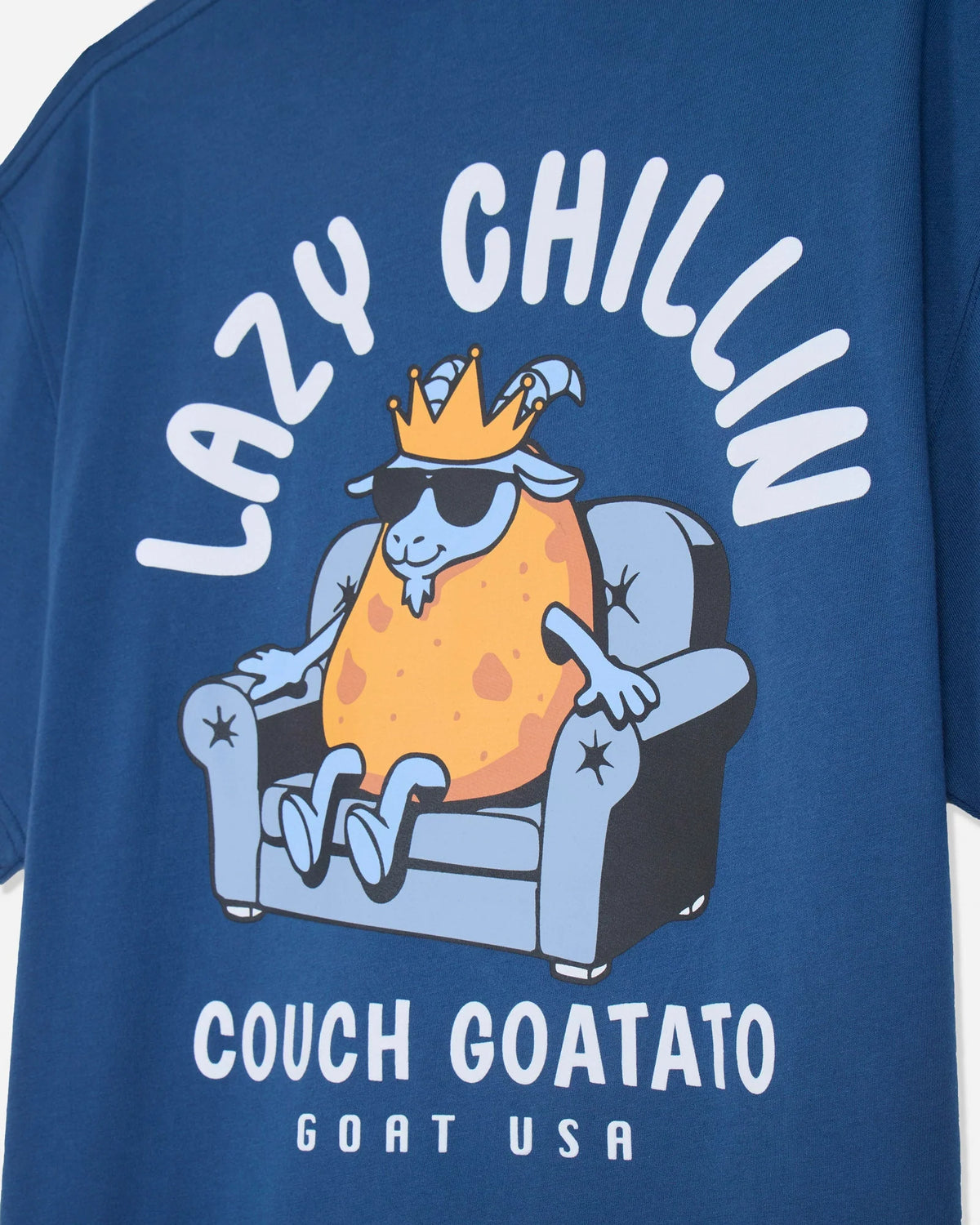 Goat Kids' Couch Potato Graphic Tee Moonlite Ocean