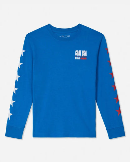 Goat Football Bowl Long Sleeve T-shirt: French Blue