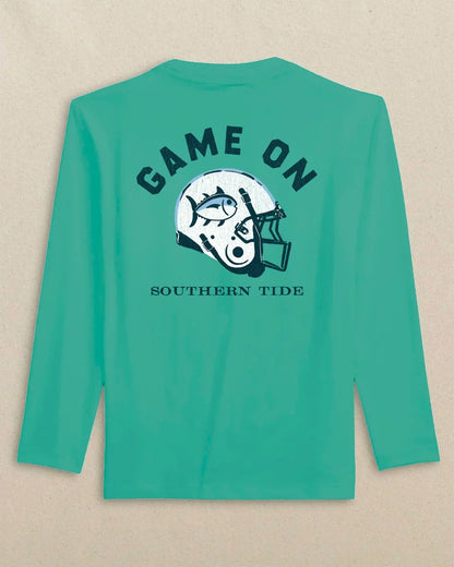 Southern Tide Kids Helmet Long Sleeve T-Shirt Persian Green