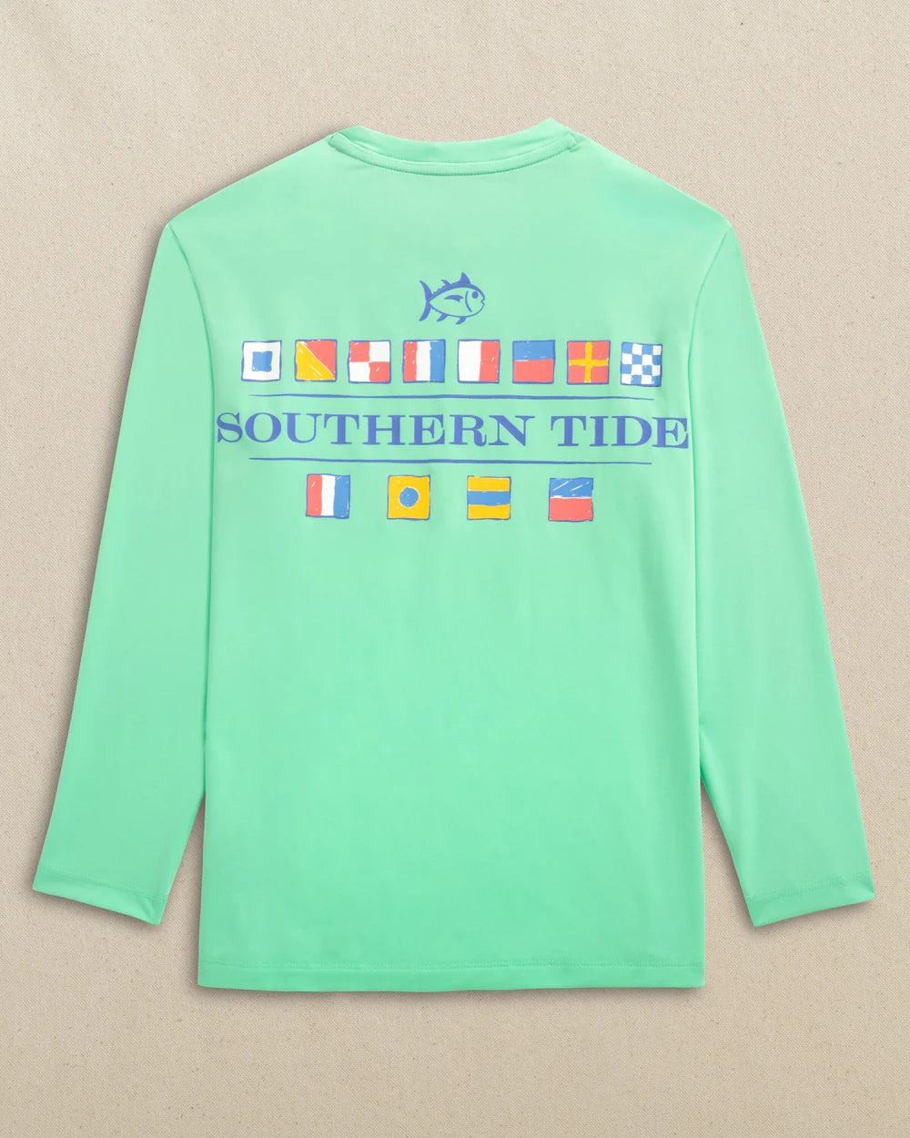 Southern Tide Kids Nautical Flags Long Sleeve Performance T-Shirt - Persnickety Shop