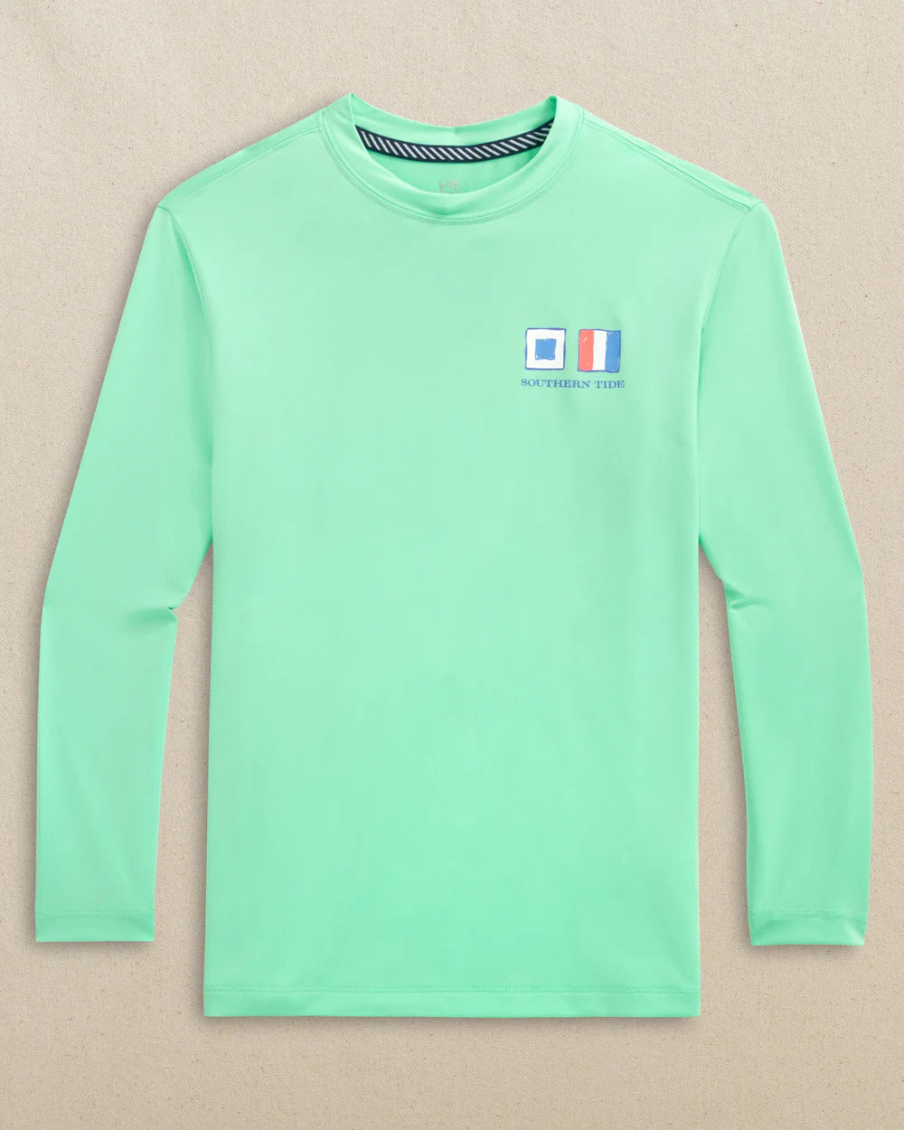 Southern Tide Kids Nautical Flags Long Sleeve Performance T-Shirt - Persnickety Shop