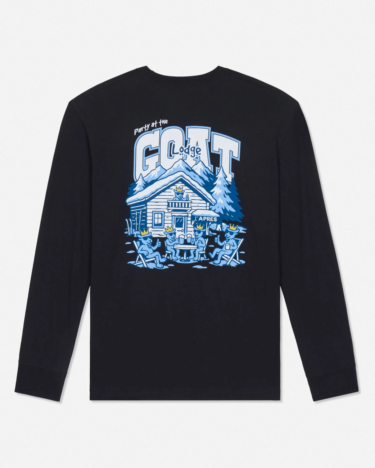 Goat Kids Party at the GOAT Lodge Long Sleeve Tshirt Black - Persnickety Shop