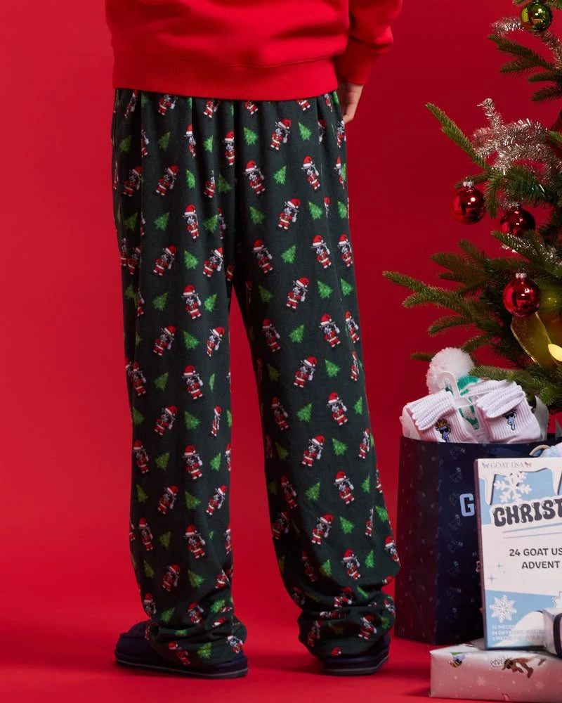 Goat USA Santa Thumbs Up AOP Pajama Pants Sage