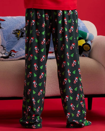 Goat USA Santa Thumbs Up AOP Pajama Pants Sage