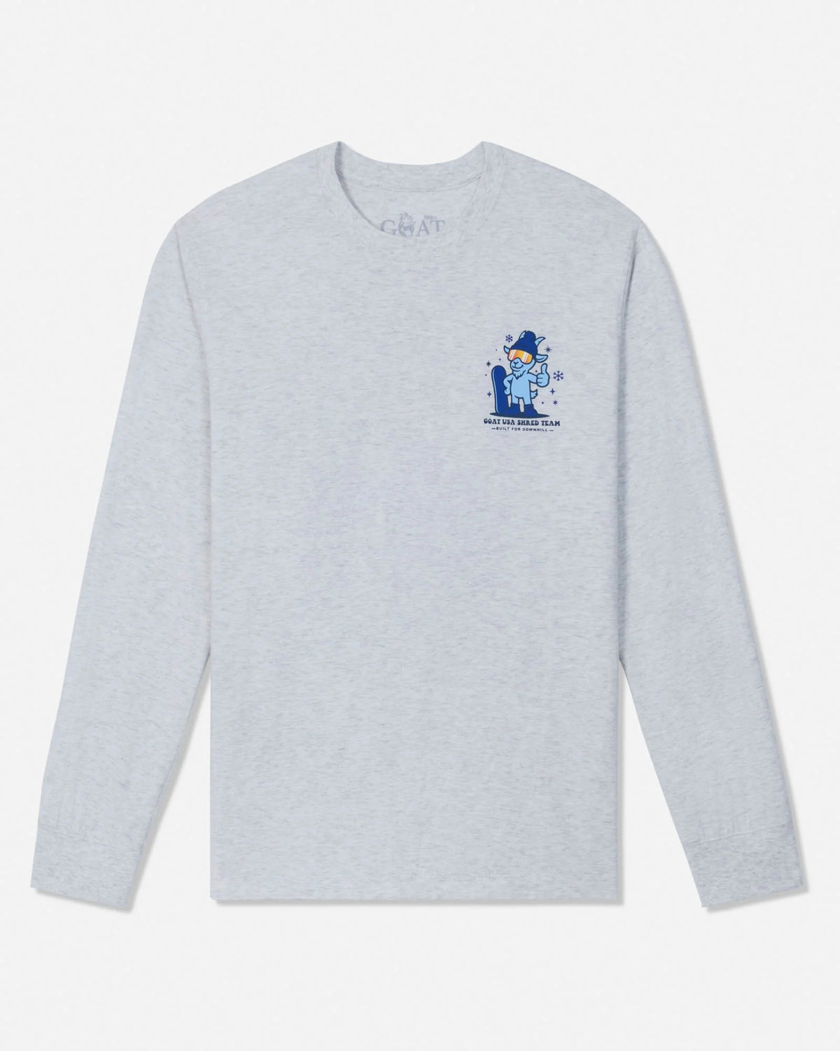 Goat Kids Shred Team Long Sleeve T-shirt  Pale Gray Heather