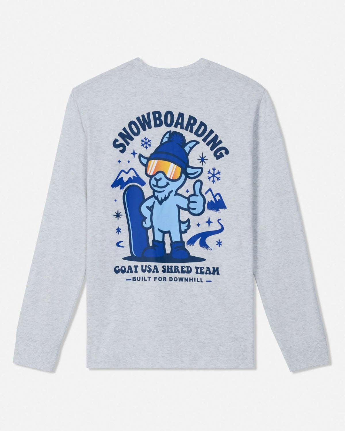 Goat Kids Shred Team Long Sleeve T-shirt  Pale Gray Heather
