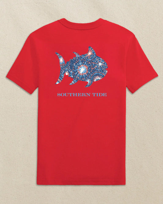 Southern Tide Kids Skipjack Fill Fireworks Short Sleeve T-Shirt - Persnickety Shop