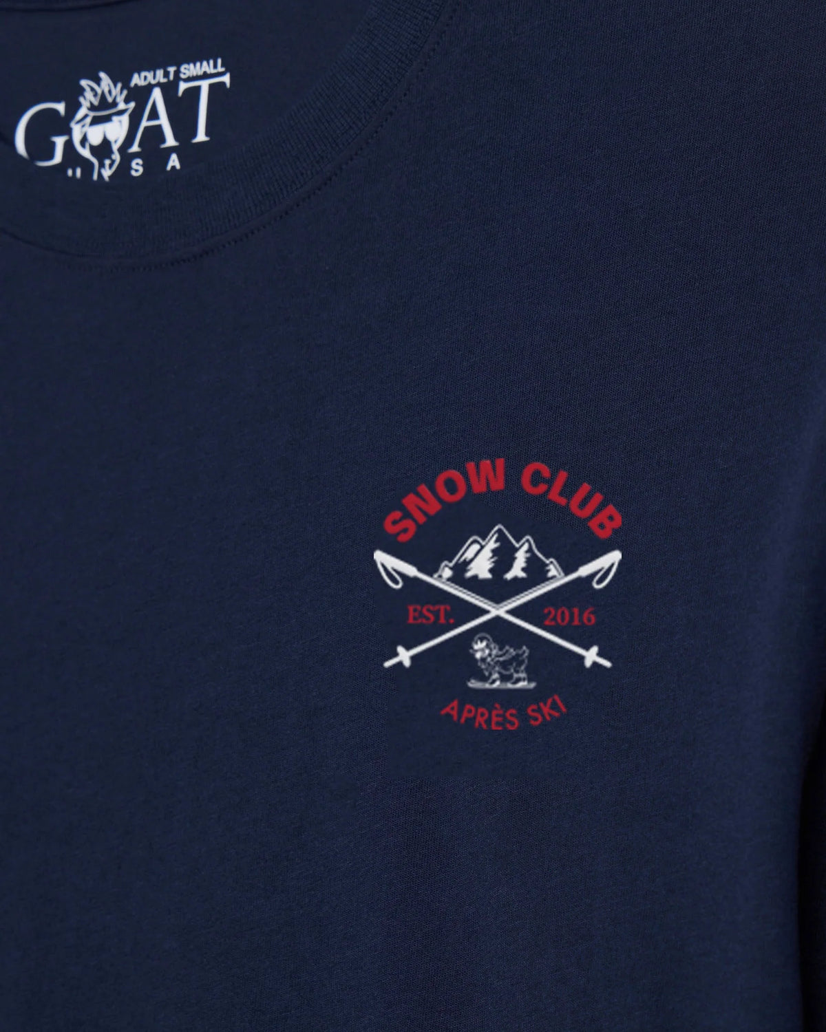 Goat Kids Snow Club Long Sleeve T-shirt: Navy Blazer - Persnickety Shop