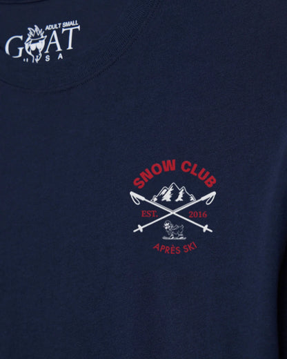 Goat Kids Snow Club Long Sleeve T-shirt: Navy Blazer - Persnickety Shop