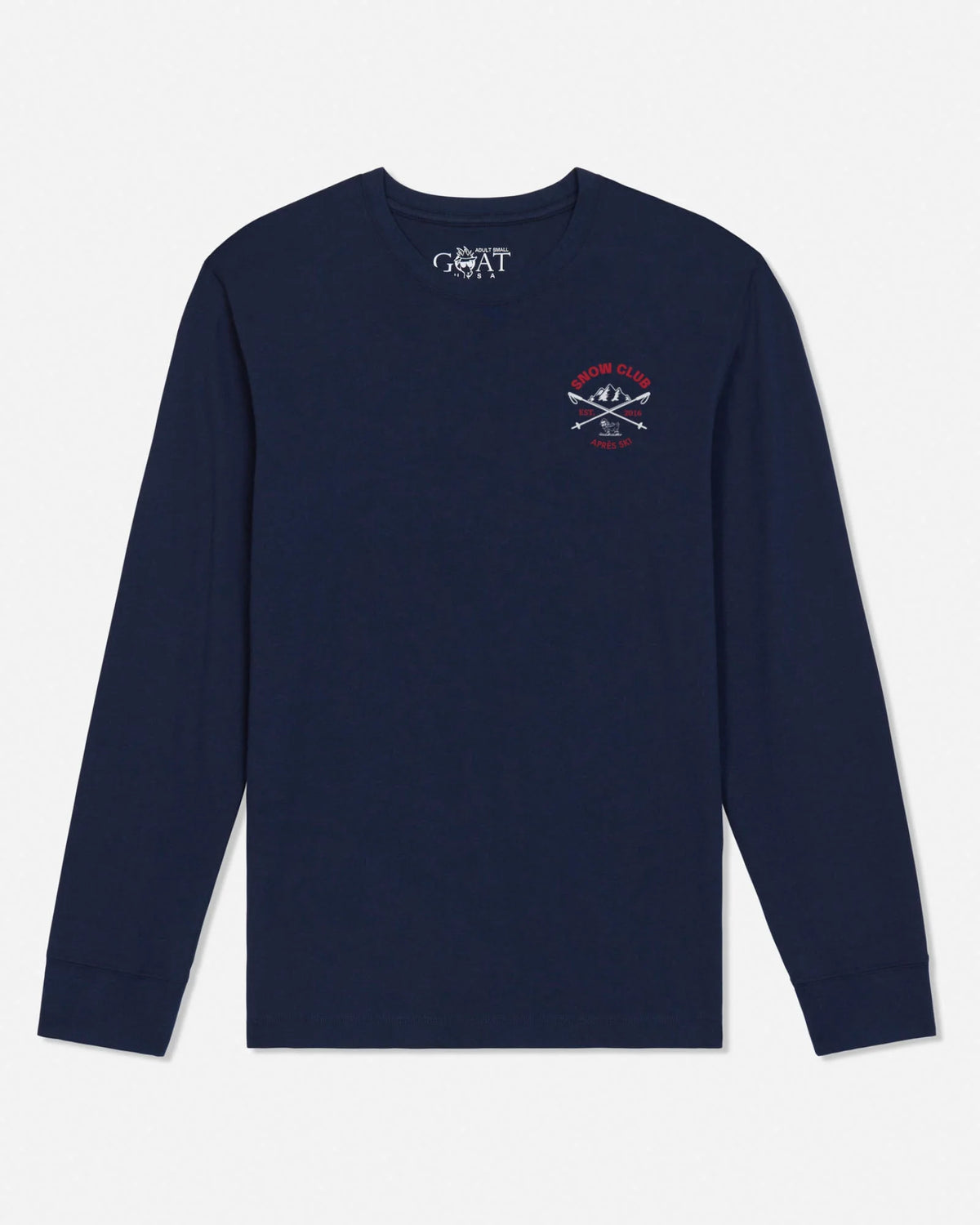 Goat Kids Snow Club Long Sleeve T-shirt: Navy Blazer - Persnickety Shop