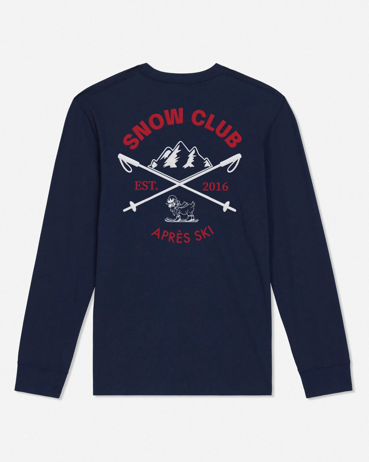 Goat Kids Snow Club Long Sleeve T-shirt: Navy Blazer - Persnickety Shop