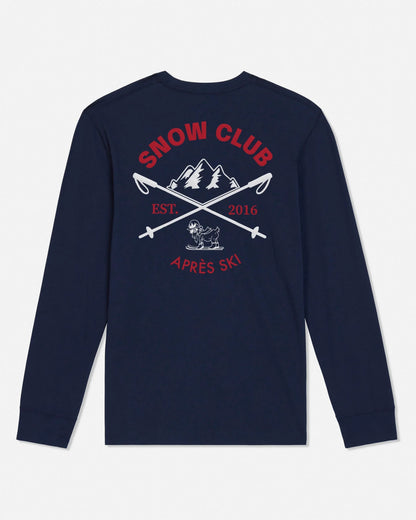 Goat Kids Snow Club Long Sleeve T-shirt: Navy Blazer - Persnickety Shop