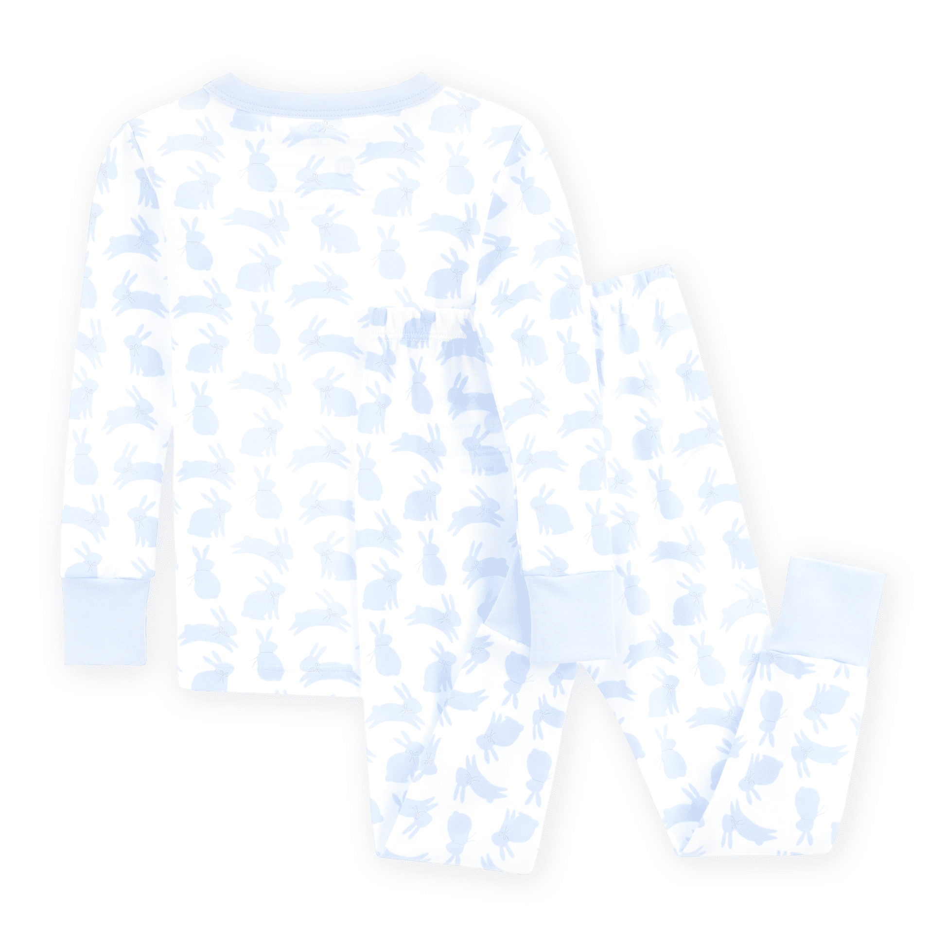 Magnolia Baby Leaping Bunnies Long Pajamas - Light Blue - Persnickety Shop