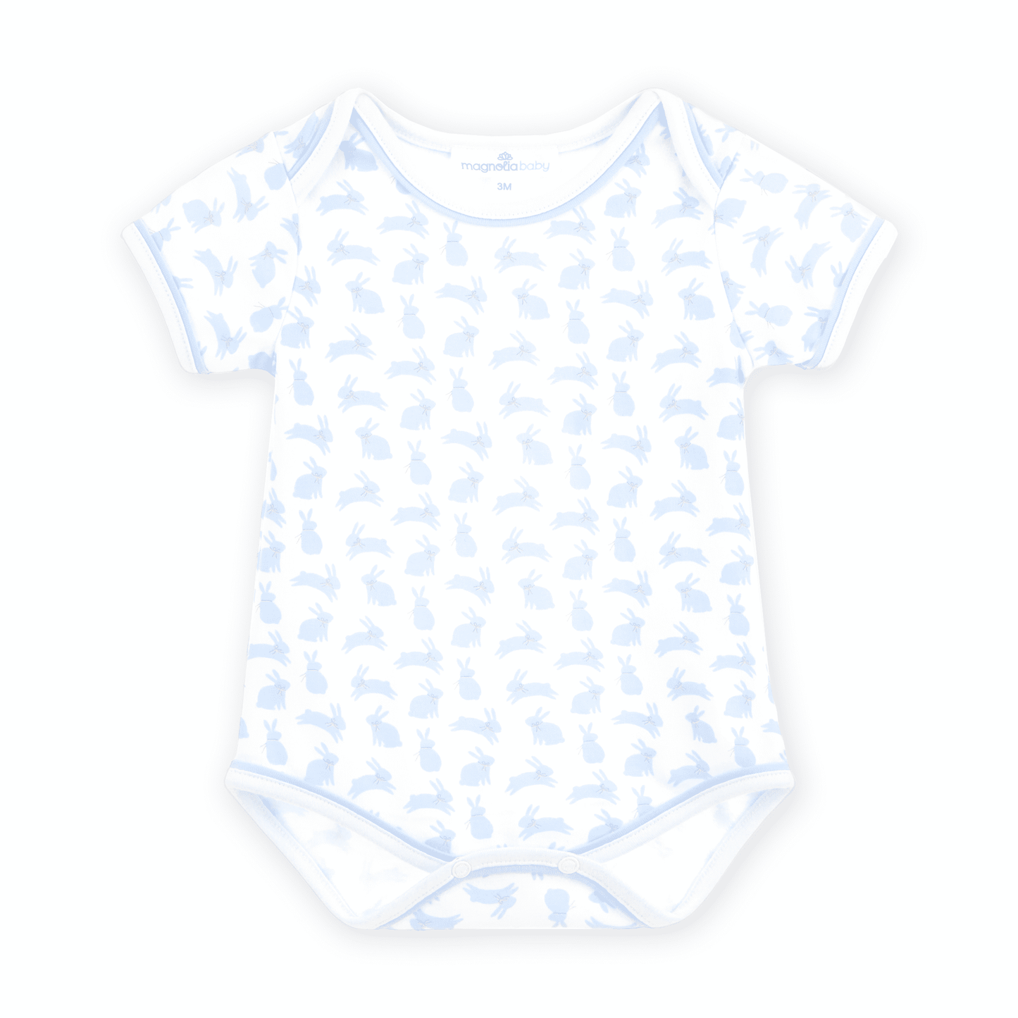 Magnolia Baby Leaping Bunnies Print Bodysuit - Light Blue - Persnickety Shop