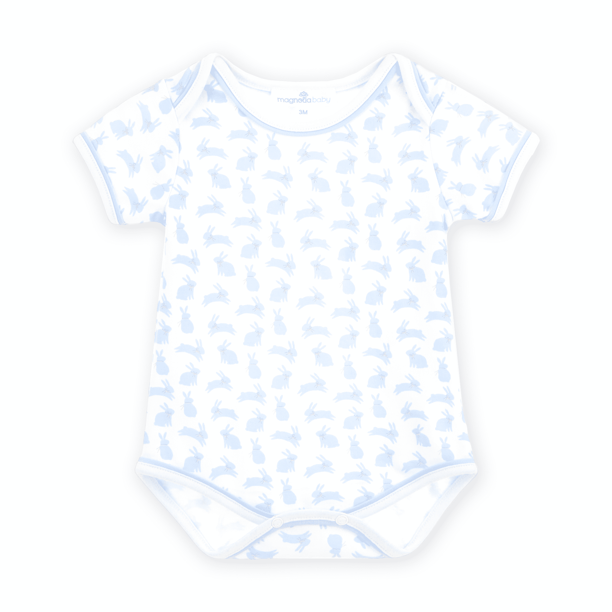 Magnolia Baby Leaping Bunnies Print Bodysuit - Light Blue - Persnickety Shop