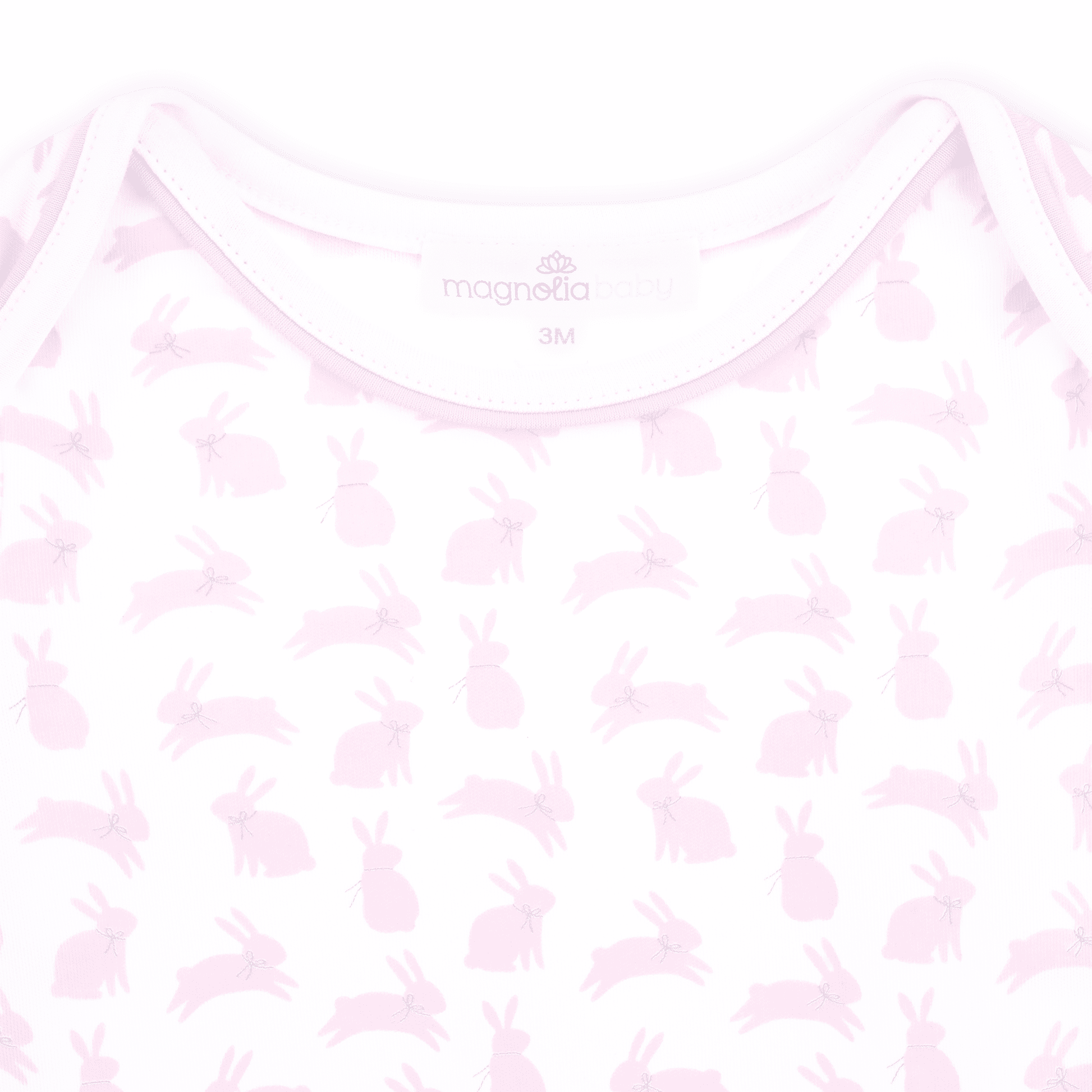 Magnolia Baby Leaping Bunnies Print Bodysuit - Pink - Persnickety Shop