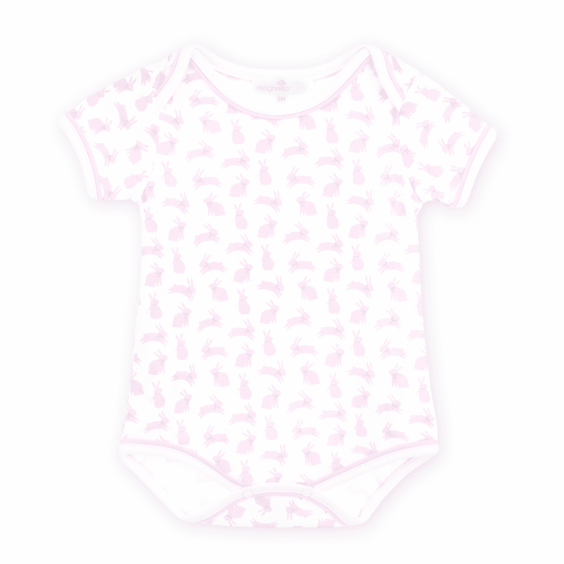 Magnolia Baby Leaping Bunnies Print Bodysuit - Pink - Persnickety Shop