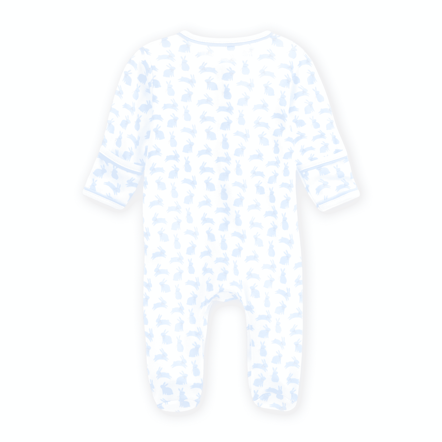 MAGNOLIA BABY Leaping Bunnies Print Zip Footie - Light Blue - Persnickety Shop